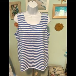 Bob Mackie striped sleeveless knit tank. size L